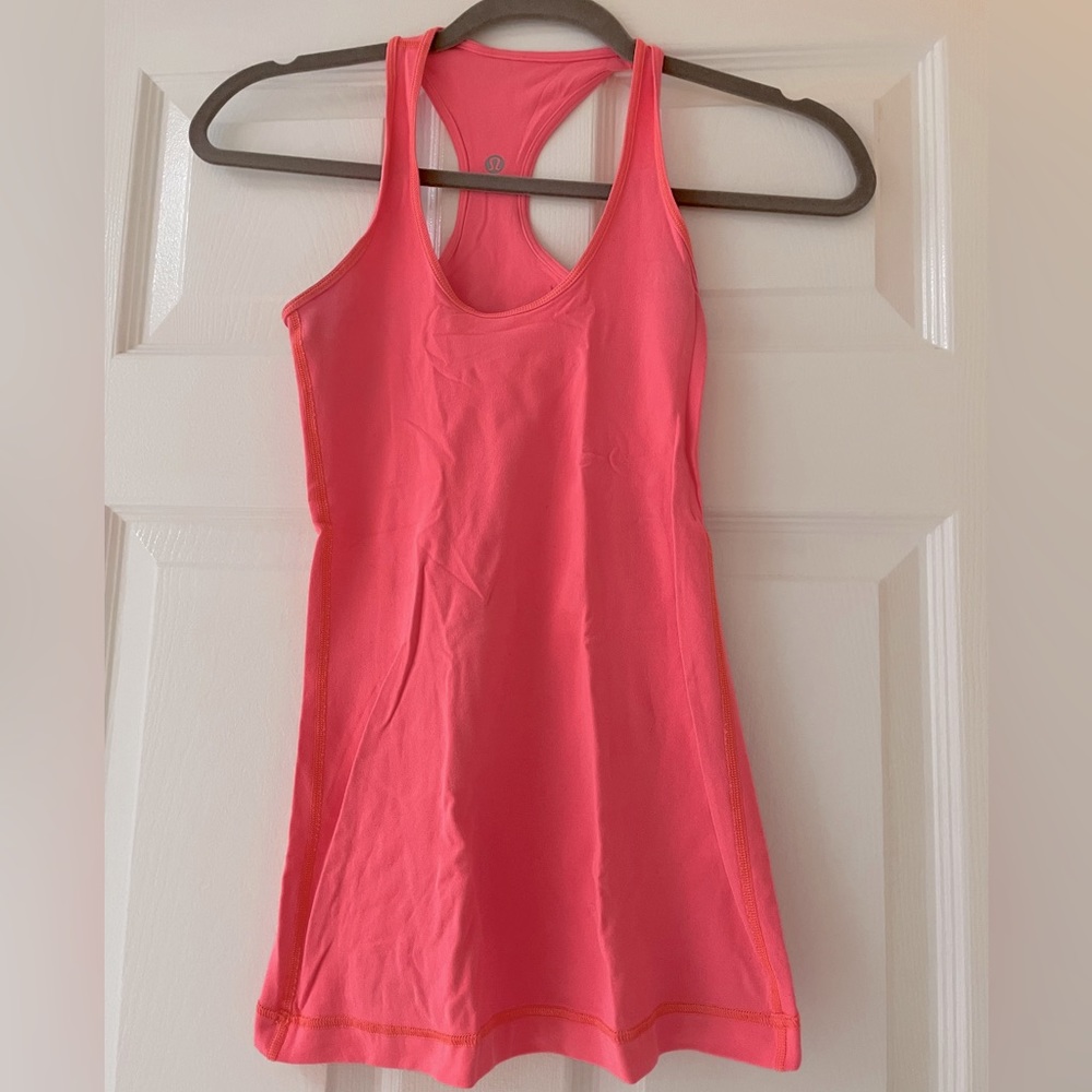 Pink lululemon workout tank top